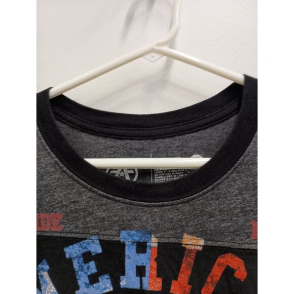 American Fighter Mens T-Shirt Sz 2XL Black Graphic Print Short Sleeve Grunge - Picture 4 of 8